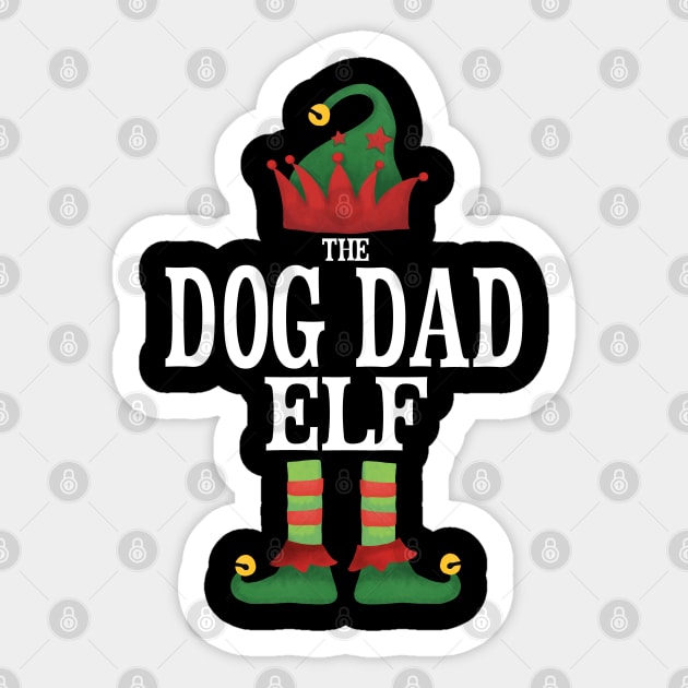 Dog Dad Elf Matching Family Group Christmas Party Pajamas Sticker by uglygiftideas